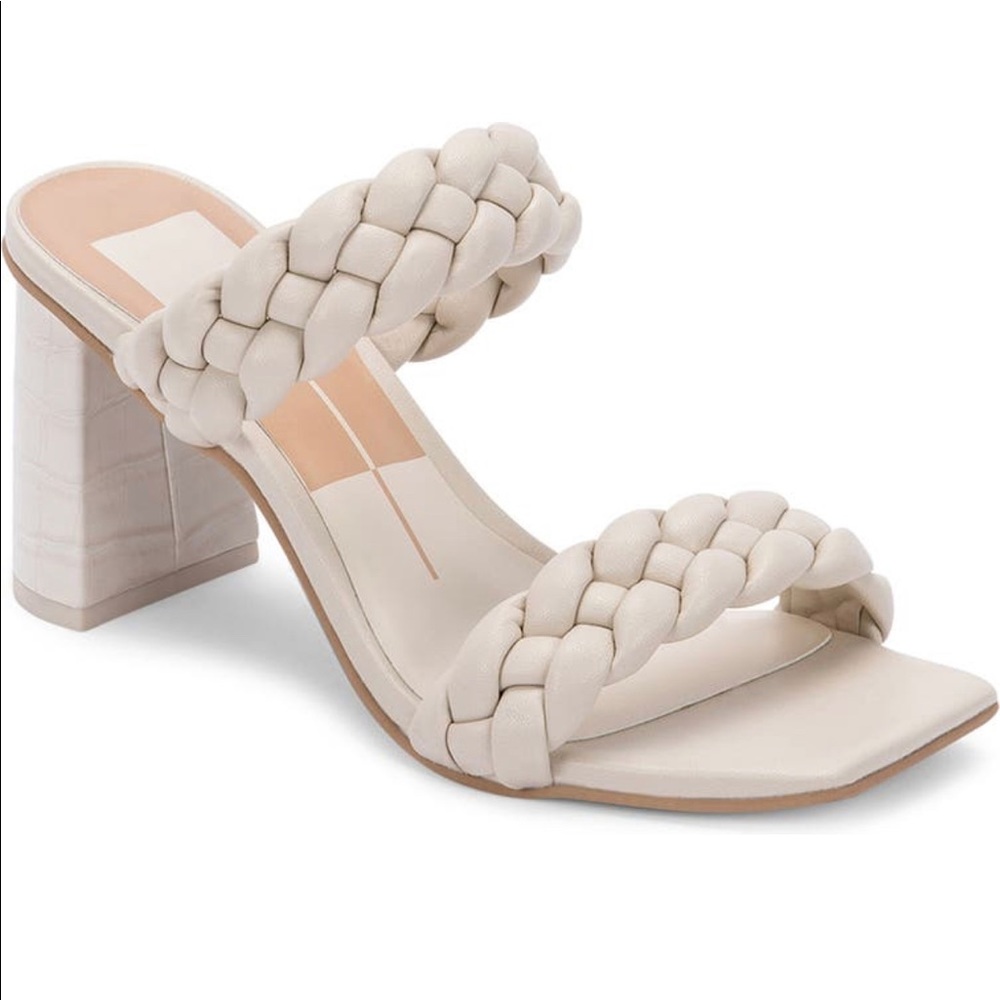 DOLCE VITA “Paily Braided Sandal” Ivory